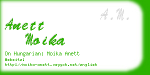 anett moika business card